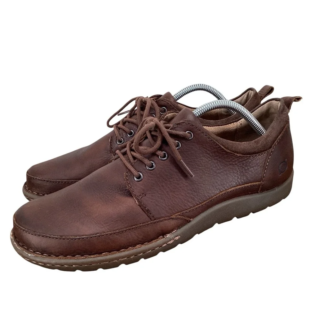Born Nigel Tie Brown Leather Oxford Shoes Mens 9.5 M Comfort Lace Up H50506